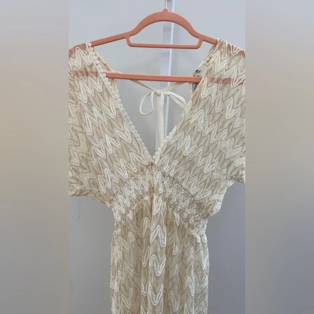 BLUE ISLAND BEACH Cream Zigzag Pattern Dress size M - Picture 2 of 7